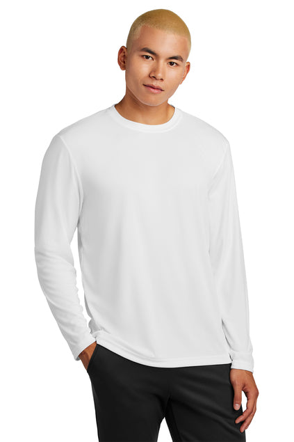 Performance Long Sleeve Tee Shirt - White - Sport Tek ST350LS