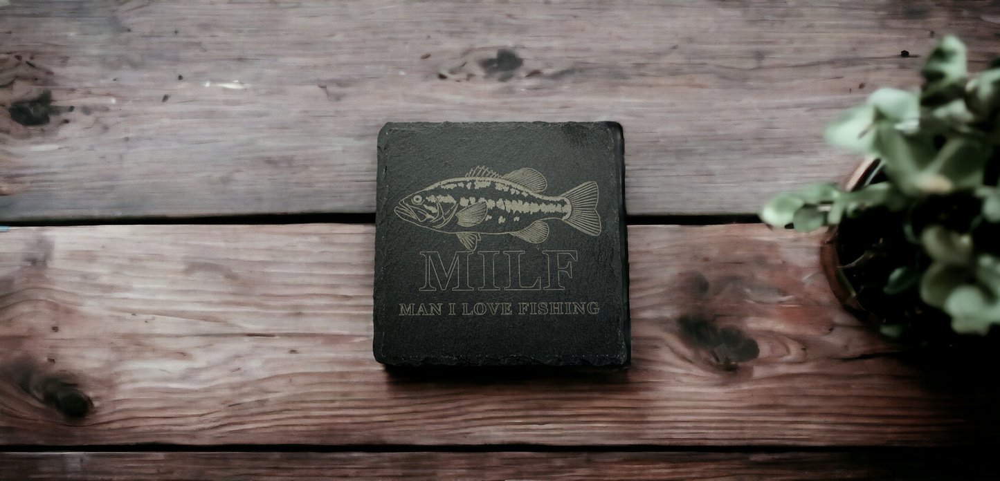 Slate Largemouth Bass Coasters