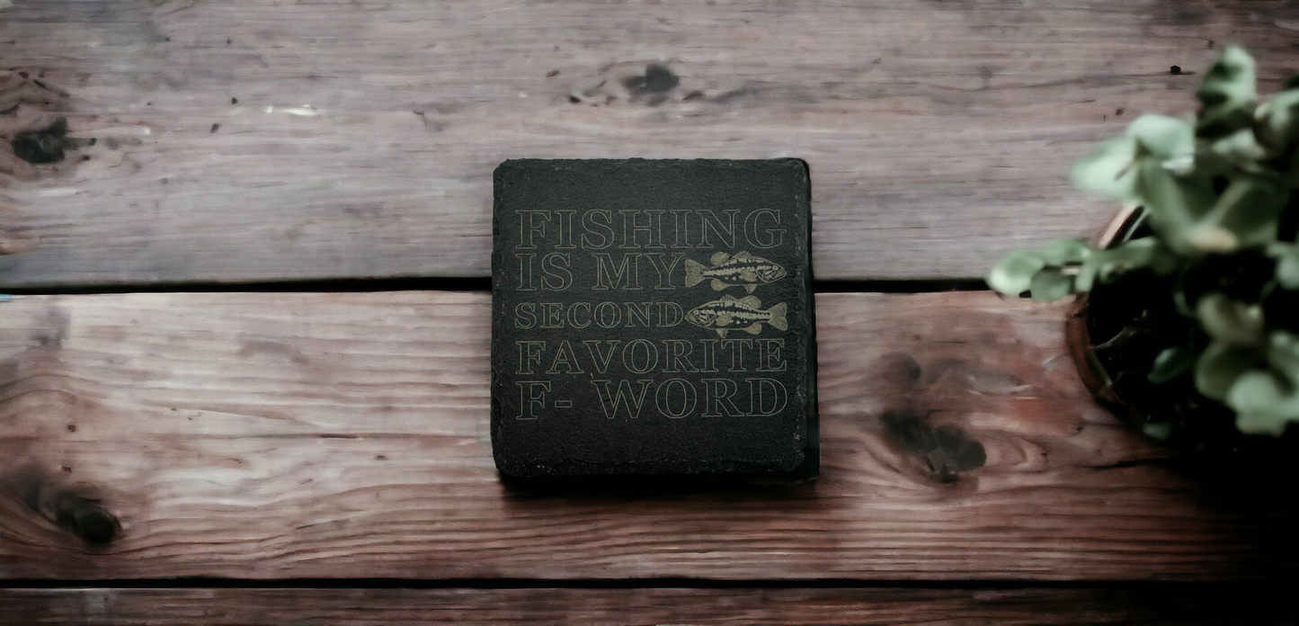 Slate Largemouth Bass Coasters